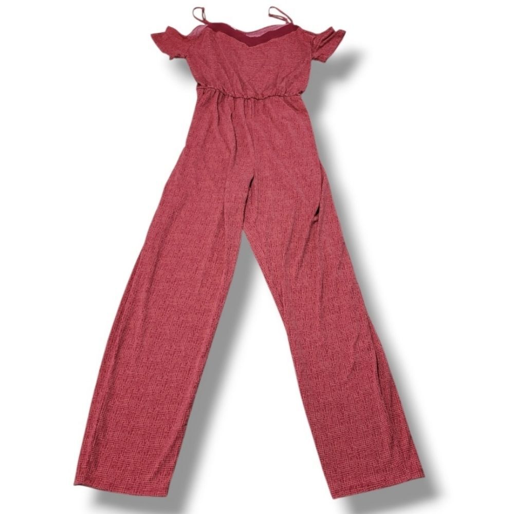 Simply Styled By Sears Jumpsuit Size Medium W28"xL29" Cold Shoulder Straight Leg